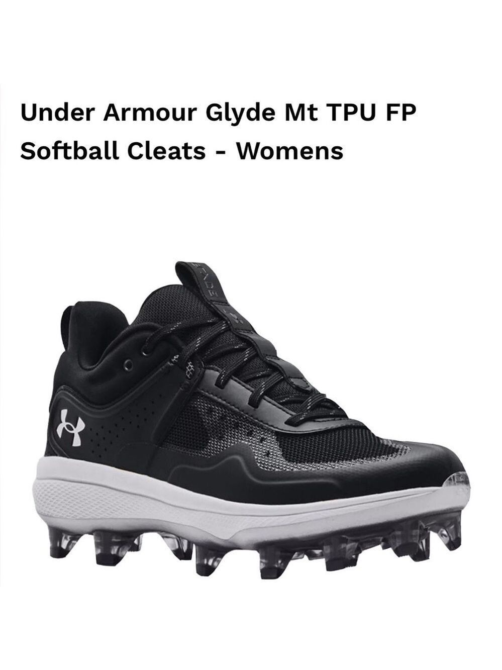 NEW NWOB Under Armour Glyde Mt TPU FP
Softball Cleats Shoes Womens size 10